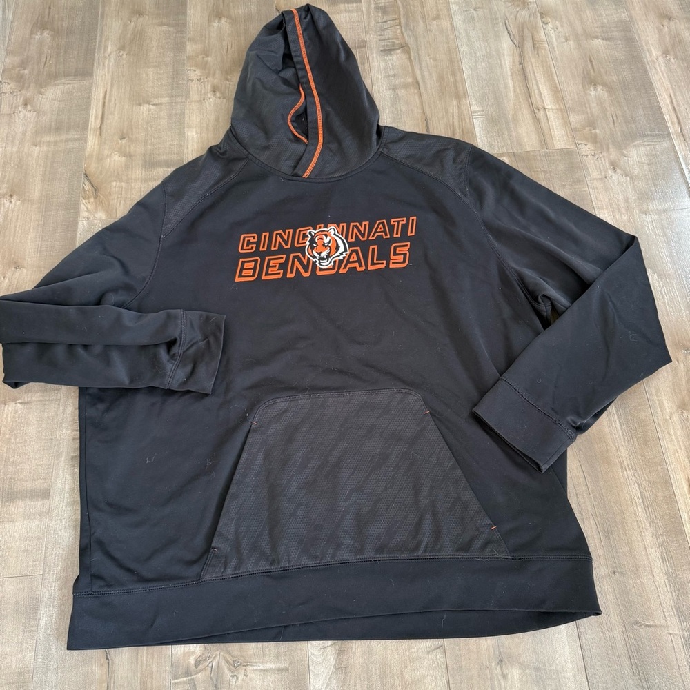 Cincinnati Bengals NFL‎ TX3 Warm Hooded Sweatshirt Men 3XL Black Lightweight